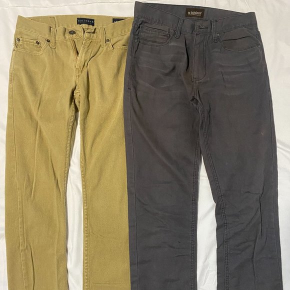 2 Pair Men's Size (Small - 29) Pants: 1 Tan (Bullhead) 1 Gray (no boundaries) - Picture 1 of 1